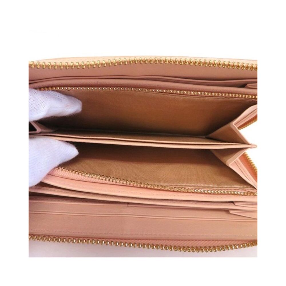 Pre Loved LuxUness Long Leather Wallet with Floral Design - Picture 5 of 8